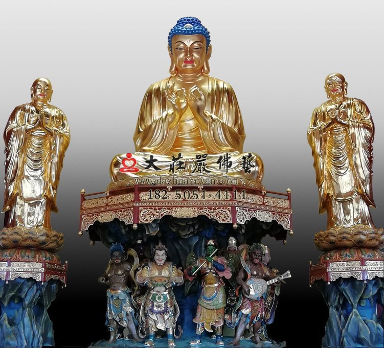 銅雕一佛二弟子佛像價(jià)格多少？購買銅雕一佛二弟子佛像要多少錢？