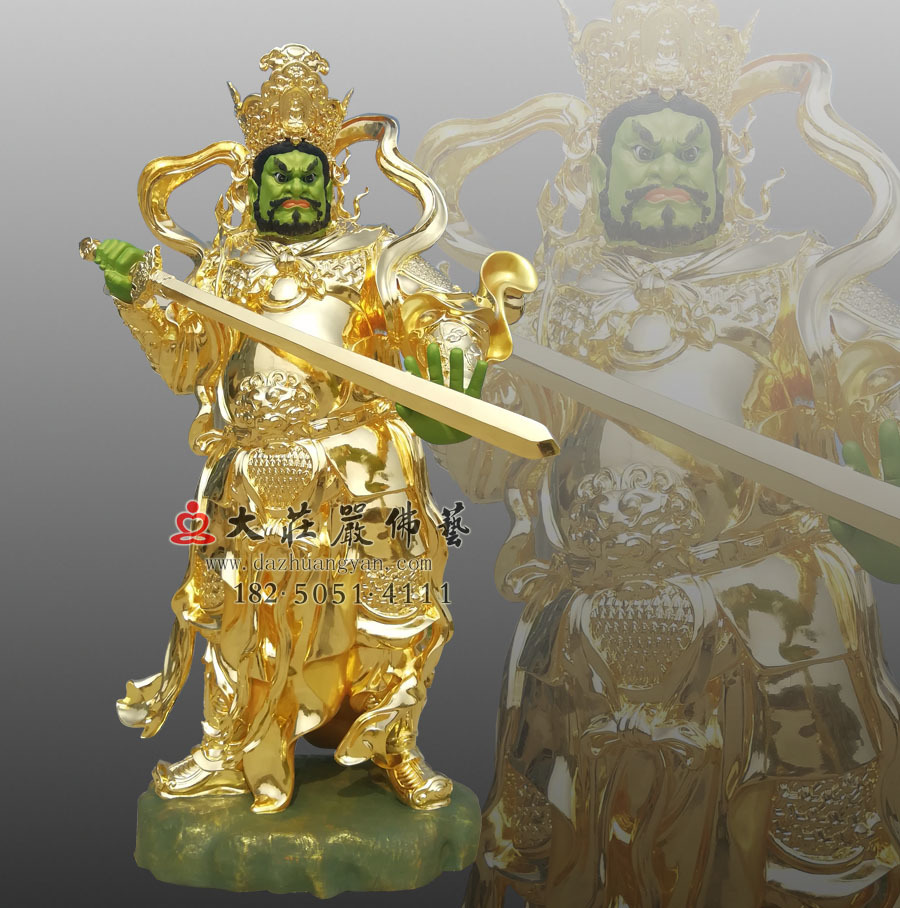 銅雕四大天王之貼金南方增長(zhǎng)天王